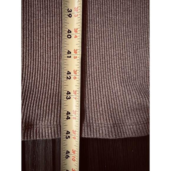 Old Navy Midi Minimalist Ribbed Twist Front Brown Fitted That Girl Dress Size L - Picture 4 of 7